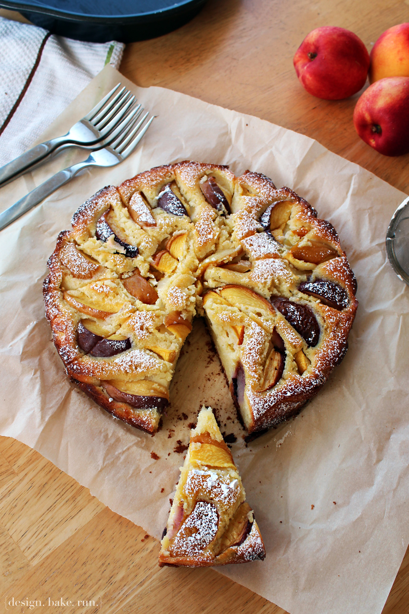 Donna Hay's Lemony Peach Cake via design. bake. run.
