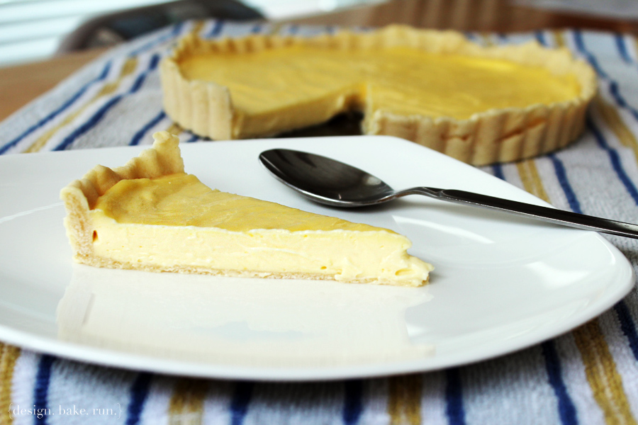 Tartine's Lemon Cream Tart via design. bake. run.